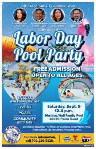 W3-14572 Labor Day Pool Party half-flyer